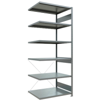 SCHULTE Anbau-Schwerlastregal MULTIplus 250 12986 silber 100,0 x 80,0 x 250,0 cm