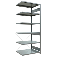 SCHULTE Anbau-Schwerlastregal MULTIplus 250 12986 silber 100,0 x 80,0 x 250,0 cm