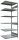 SCHULTE Anbau-Schwerlastregal MULTIplus 250 12986 silber 100,0 x 80,0 x 250,0 cm