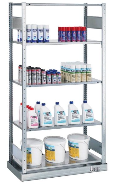 SCHULTE Schwerlastregal MULTIplus 150 14944 silber 100,0 x 50,0 x 200,0 cm