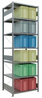SCHULTE Schwerlastregal MULTIplus 250 12982 silber 100,0 x 80,0 x 300,0 cm