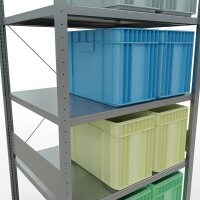 SCHULTE Schwerlastregal MULTIplus 250 12982 silber 100,0 x 80,0 x 300,0 cm