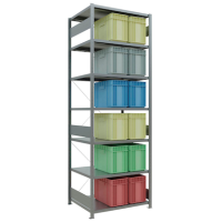 SCHULTE Schwerlastregal MULTIplus 250 12982 silber 100,0 x 80,0 x 300,0 cm