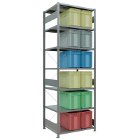 SCHULTE Schwerlastregal MULTIplus 250 12982 silber 100,0 x 80,0 x 300,0 cm