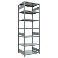 SCHULTE Schwerlastregal MULTIplus 250 12982 silber 100,0 x 80,0 x 300,0 cm