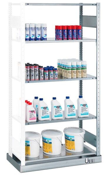 SCHULTE Anbauregal MULTIplus 150 14945 silber 100,0 x 50,0 x 200,0 cm