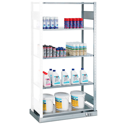 SCHULTE Anbauregal MULTIplus 150 14945 silber 100,0 x 50,0 x 200,0 cm