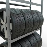 SCHULTE Reifenregal 13890 silber 115,0 x 40,0 x 200,0 cm