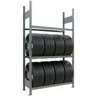 SCHULTE Reifenregal 13890 silber 115,0 x 40,0 x 200,0 cm