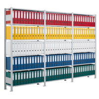 SCHULTE Anbau-Schwerlastregal MULTIplus 150 17728 silber 100,0 x 30,0 x 200,0 cm