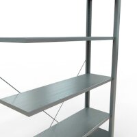 SCHULTE Anbau-Schwerlastregal MULTIplus 150 17728 silber 100,0 x 30,0 x 200,0 cm