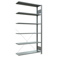 SCHULTE Anbau-Schwerlastregal MULTIplus 150 17728 silber 100,0 x 30,0 x 200,0 cm
