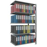 SCHULTE Anbau-Schwerlastregal MULTIplus 150 17758 silber 100,0 x 60,0 x 180,0 cm