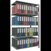SCHULTE Anbau-Schwerlastregal MULTIplus 150 17758 silber 100,0 x 60,0 x 180,0 cm
