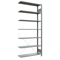 SCHULTE Anbau-Schwerlastregal MULTIplus 150 17734 silber 100,0 x 30,0 x 230,0 cm