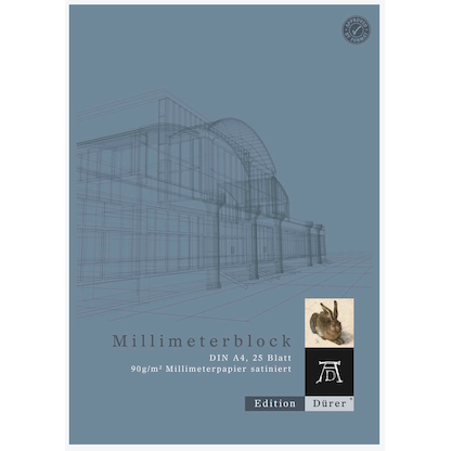 Edition Dürer Millimeterblock DIN A4 Millimeter, 1 Block