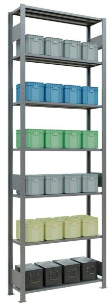 SCHULTE Schwerlastregal MULTIplus 150 12732-LR silber 100,0 x 30,0 x 300,0 cm