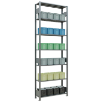 SCHULTE Schwerlastregal MULTIplus 150 12732-LR silber 100,0 x 30,0 x 300,0 cm