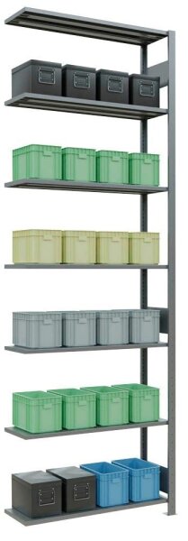 SCHULTE Anbau-Schwerlastregal MULTIplus 150 12737-LR silber 100,0 x 30,0 x 300,0 cm