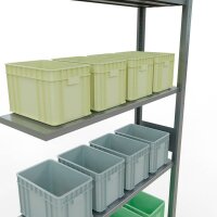 SCHULTE Anbau-Schwerlastregal MULTIplus 150 12737-LR silber 100,0 x 30,0 x 300,0 cm