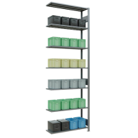 SCHULTE Anbau-Schwerlastregal MULTIplus 150 12737-LR silber 100,0 x 30,0 x 300,0 cm