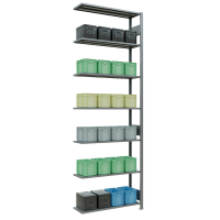 SCHULTE Anbau-Schwerlastregal MULTIplus 150 12737-LR silber 100,0 x 30,0 x 300,0 cm