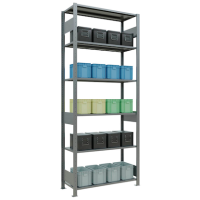 SCHULTE Schwerlastregal MULTIplus 150 12741-LR silber 100,0 x 40,0 x 250,0 cm
