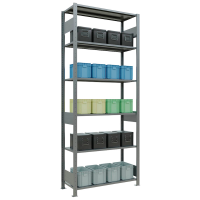SCHULTE Schwerlastregal MULTIplus 150 12741-LR silber 100,0 x 40,0 x 250,0 cm