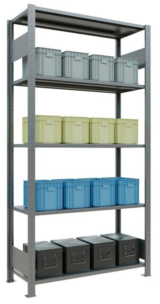 SCHULTE Schwerlastregal MULTIplus 150 12740-LR silber 100,0 x 40,0 x 200,0 cm