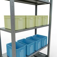 SCHULTE Schwerlastregal MULTIplus 150 12740-LR silber 100,0 x 40,0 x 200,0 cm