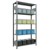 SCHULTE Schwerlastregal MULTIplus 150 12740-LR silber 100,0 x 40,0 x 200,0 cm
