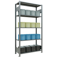 SCHULTE Schwerlastregal MULTIplus 150 12740-LR silber 100,0 x 40,0 x 200,0 cm