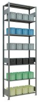SCHULTE Schwerlastregal MULTIplus 150 12742-LR silber 100,0 x 40,0 x 300,0 cm