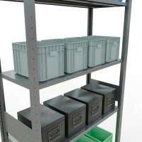 SCHULTE Schwerlastregal MULTIplus 150 12742-LR silber 100,0 x 40,0 x 300,0 cm