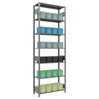 SCHULTE Schwerlastregal MULTIplus 150 12742-LR silber 100,0 x 40,0 x 300,0 cm