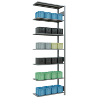 SCHULTE Anbau-Schwerlastregal MULTIplus 150 12747-LR silber 100,0 x 40,0 x 300,0 cm