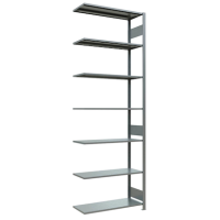 SCHULTE Anbau-Schwerlastregal MULTIplus 150 12747-LR silber 100,0 x 40,0 x 300,0 cm