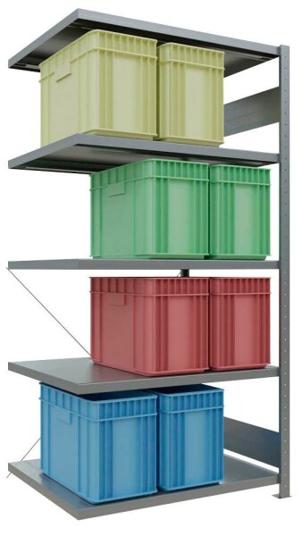 SCHULTE Anbau-Schwerlastregal MULTIplus 250 12985 silber 100,0 x 80,0 x 200,0 cm