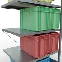 SCHULTE Anbau-Schwerlastregal MULTIplus 250 12985 silber 100,0 x 80,0 x 200,0 cm