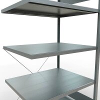 SCHULTE Anbau-Schwerlastregal MULTIplus 250 12985 silber 100,0 x 80,0 x 200,0 cm