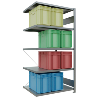 SCHULTE Anbau-Schwerlastregal MULTIplus 250 12985 silber 100,0 x 80,0 x 200,0 cm