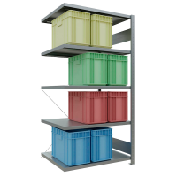 SCHULTE Anbau-Schwerlastregal MULTIplus 250 12985 silber 100,0 x 80,0 x 200,0 cm
