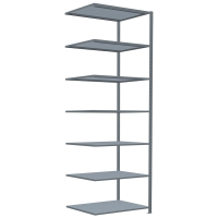SCHULTE Anbau-Schwerlastregal MULTIplus 250 12987 silber 100,0 x 80,0 x 300,0 cm