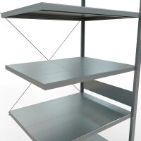 SCHULTE Anbau-Schwerlastregal MULTIplus 250 12987 silber 100,0 x 80,0 x 300,0 cm
