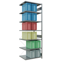 SCHULTE Anbau-Schwerlastregal MULTIplus 250 12987 silber 100,0 x 80,0 x 300,0 cm