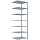 SCHULTE Anbau-Schwerlastregal MULTIplus 250 12987 silber 100,0 x 80,0 x 300,0 cm