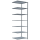 SCHULTE Anbau-Schwerlastregal MULTIplus 250 12987 silber 100,0 x 80,0 x 300,0 cm