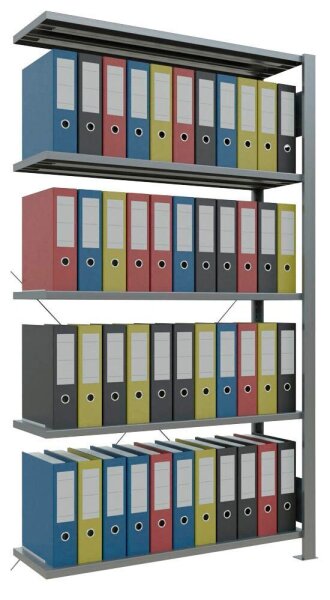 SCHULTE Anbau-Schwerlastregal MULTIplus 150 17722 silber 100,0 x 30,0 x 180,0 cm