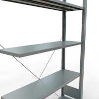 SCHULTE Anbau-Schwerlastregal MULTIplus 150 17722 silber 100,0 x 30,0 x 180,0 cm