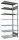 SCHULTE Anbau-Schwerlastregal MULTIplus 150 17770 silber 100,0 x 60,0 x 230,0 cm